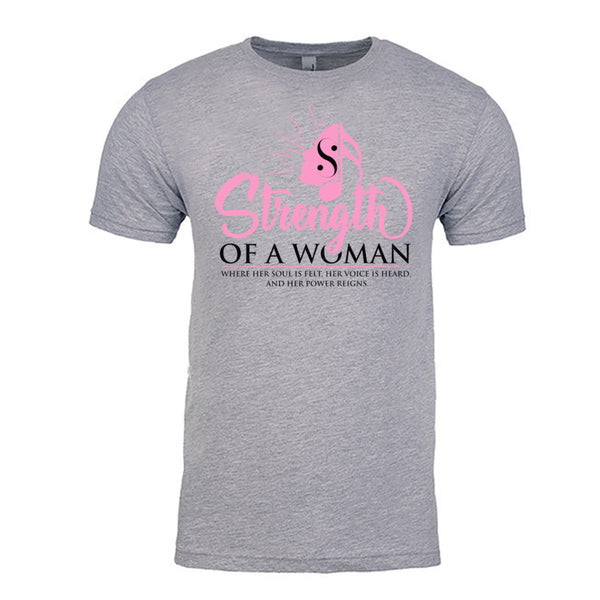 Strength Of A Woman Logo T-Shirt - Heather Grey
