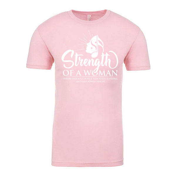 Strength Of A Woman Logo T-Shirt - Light Pink