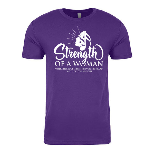 Strength Of A Woman Logo T-Shirt - Purple Rush