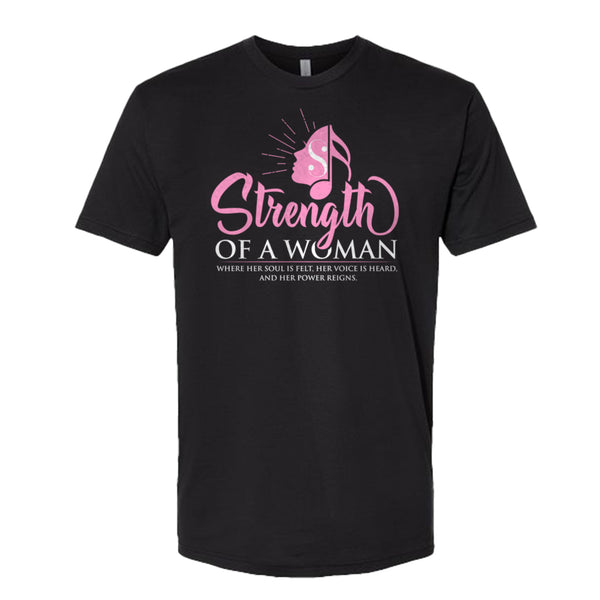 Strength Of A Woman Logo T-Shirt - Black