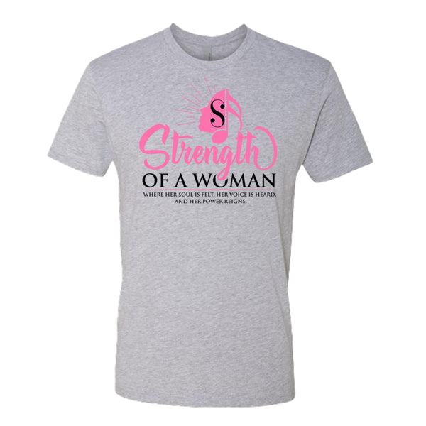 Strength Of A Woman Logo T-Shirt - Heather Grey