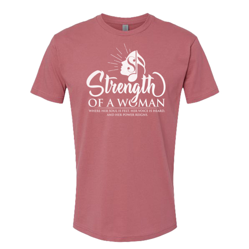 Strength Of A Woman Logo T-Shirt - Mauve