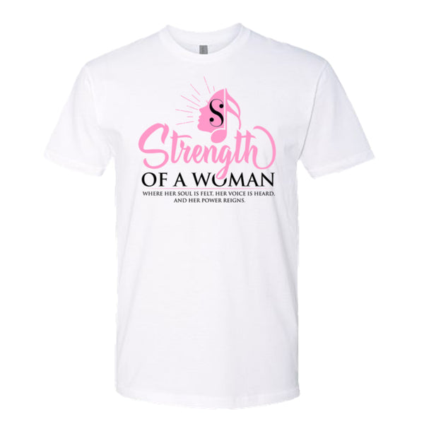 Strength Of A Woman Logo T-Shirt - White